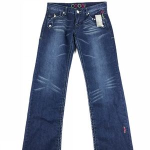 COOGI Jeans Straight Leg Low Rise Cotton Stretch